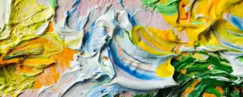 Messy blended oil paints