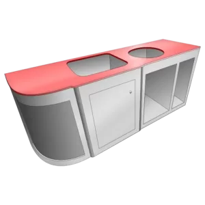 Kitchen camper van pod 3D design