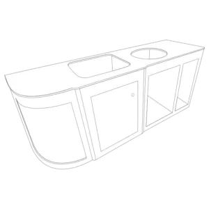 Kitchen camper van pod wire frame design
