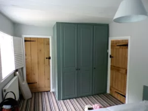 Bespoke fitted wardrobe spray finished